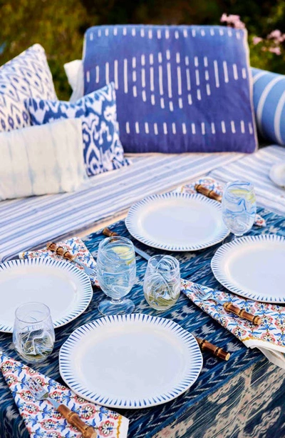 Shop Juliska Sitio Stripe 16-piece Dinnerware Set In Delft Blue