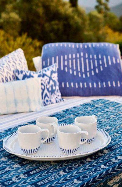 Shop Juliska Sitio Stripe 16-piece Dinnerware Set In Delft Blue