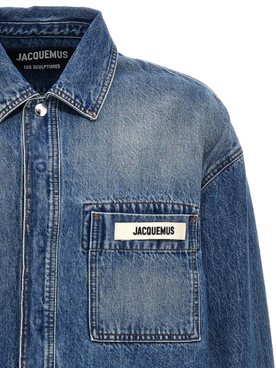 Shop Jacquemus 'la Chemise De-nîmes' Shirt In Blue