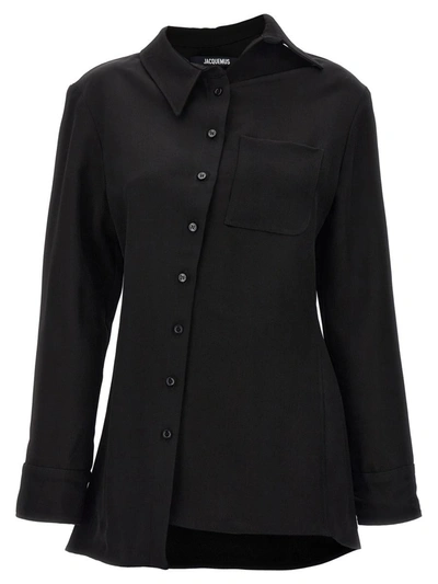 Shop Jacquemus 'la Chemise Pablo' Shirt In Black