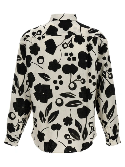 Shop Jacquemus 'simon' Shirt In White/black