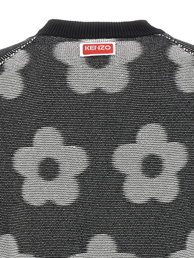 Shop Kenzo 'flower Spot' Sweater In White/black
