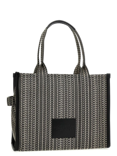 Shop Marc Jacobs 'the Monogram Large Tote' Shopping Bag In Gray
