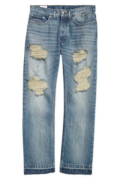 Shop Rhude Beach Bum Distressed Jeans In Dark Indigo