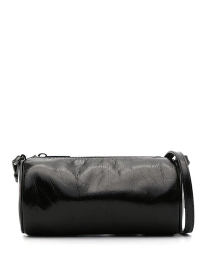 Shop Off-white Torpedo Small Leather Shoulder Bag In Black