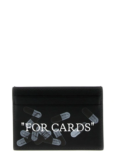 Shop Off-white 'quote Bookish' Card Holder In White/black