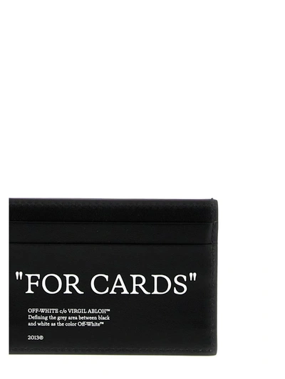 Shop Off-white 'quote Bookish' Card Holder In White/black