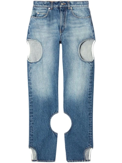 Shop Off-white Baggy Denim Jeans In Blue