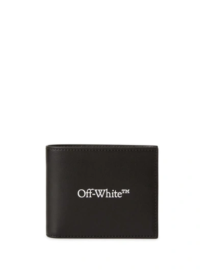 Shop Off-white Logo Leather Wallet In Black