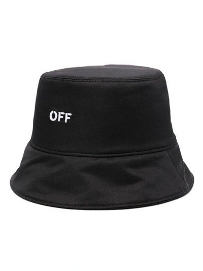 Shop Off-white Logo Reversible Bucket Hat In Black