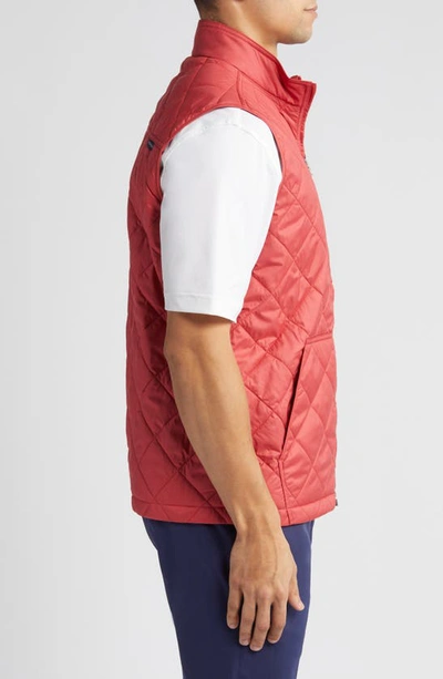 Shop Peter Millar Bedford Water Resistant Quilted Vest In Cape Red