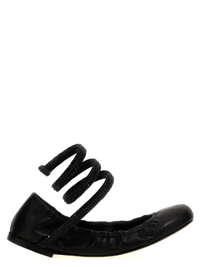 Shop René Caovilla 'cleo' Ballet Flats In Black