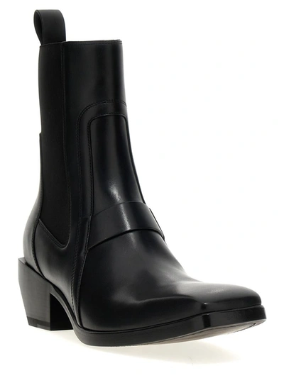 Shop Rick Owens 'heeled Silver' Boots In Black