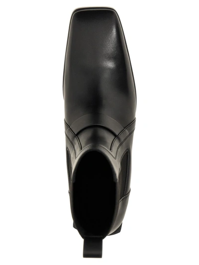 Shop Rick Owens 'heeled Silver' Boots In Black