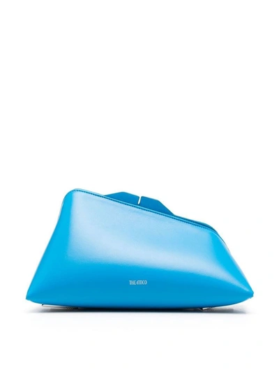 Shop Attico The  8.30 Pm Leather Clutch Bag In Clear Blue