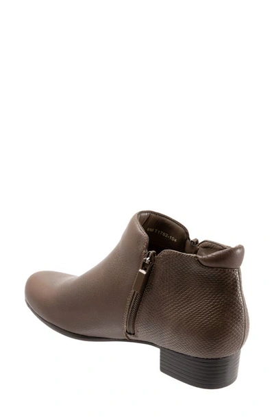 Shop Trotters Major Bootie In Dark Brown