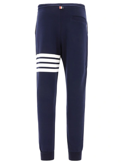 Shop Thom Browne Track-pants With Decorative Stripes In Blue