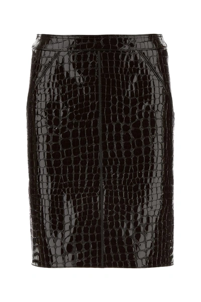 Shop Tom Ford Skirts In Darkchocolate