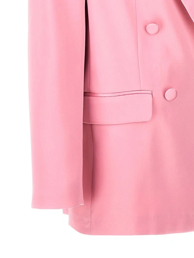 Shop Twinset Double-breasted Blazer In Pink