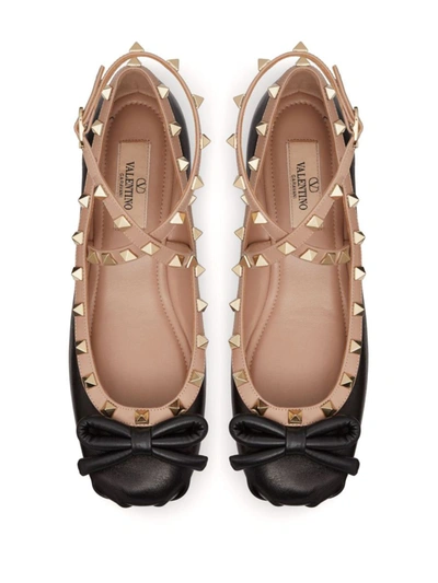 Shop Valentino Garavani Flat Shoes In Black