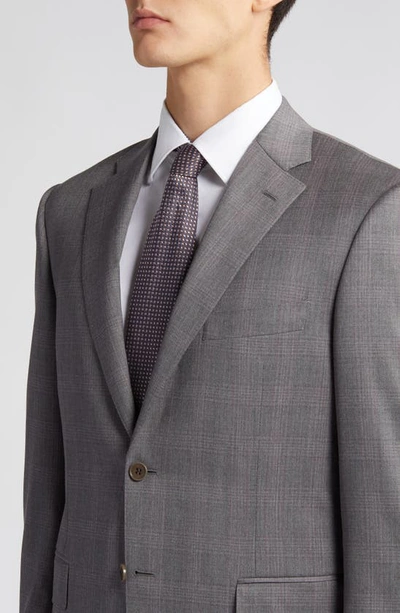 Shop Canali Siena Regular Fit Plaid Wool Suit In Grey