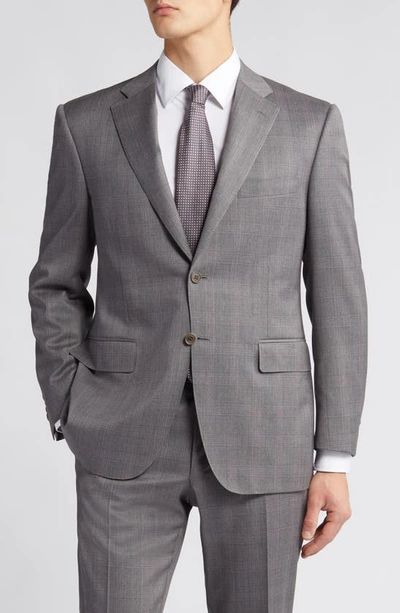 Shop Canali Siena Regular Fit Plaid Wool Suit In Grey
