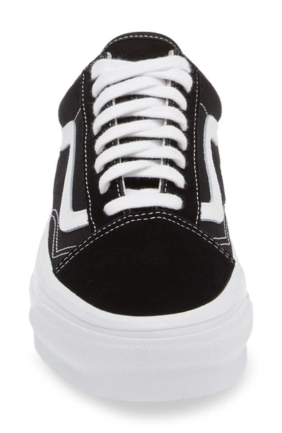 Vans Old Skool Womens Canvas Low Top Skate Shoes In Lx Black/ White