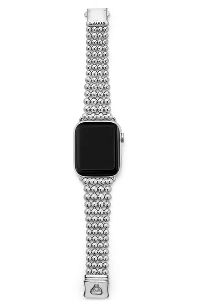 Shop Lagos Smart Caviar Apple Watch® Watchband In Silver