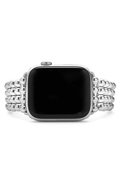 Shop Lagos Smart Caviar Apple Watch® Watchband In Silver