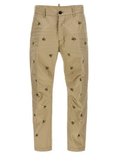 Shop Dsquared2 Sexy Chino Pants In Beige