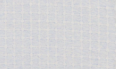 Maniere Box Pattern Stretch Cotton Top & Pants Set In Blue