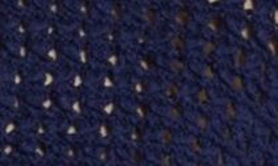Shop Frame Crop Cotton Cardigan In Navy