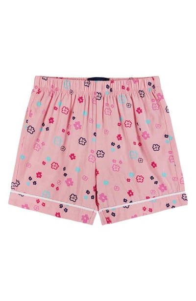Shop Andy & Evan Kids' Floral Print Two-piece Short Pajamas In Pink Floral