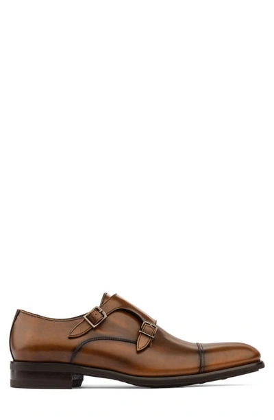 To Boot New York Hammill Cap Toe Double Monk Strap Shoe In Burnished Tan