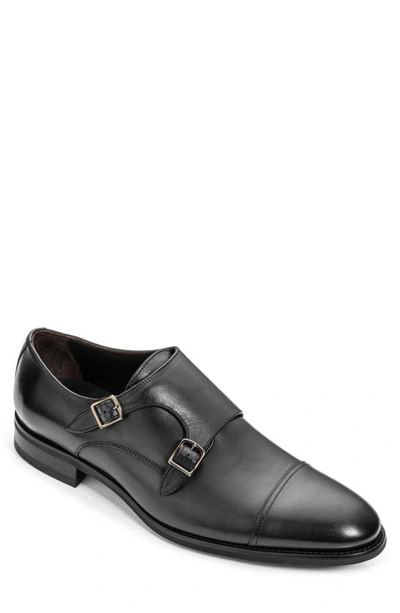 Shop To Boot New York Hammill Cap Toe Double Monk Strap Shoe In Black