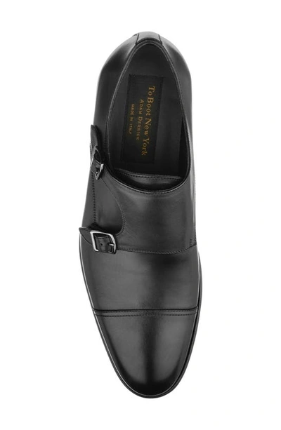 To Boot New York Hammill Cap Toe Double Monk Strap Shoe In Black
