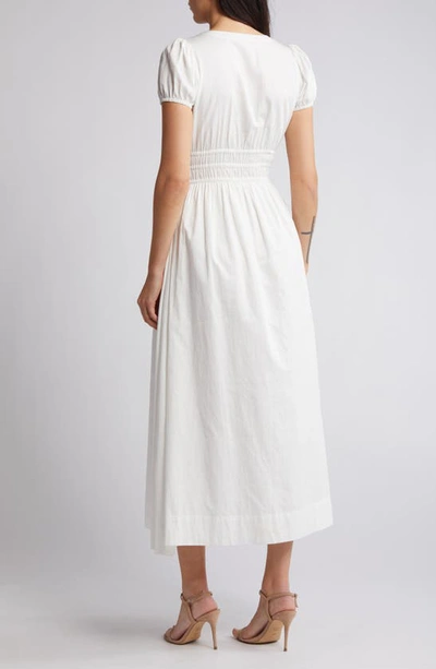 Shop Loveshackfancy Sabela Shirred Waist Maxi Dress In White
