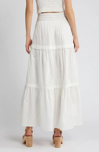 Shop Loveshackfancy Phia Tiered Maxi Skirt In White