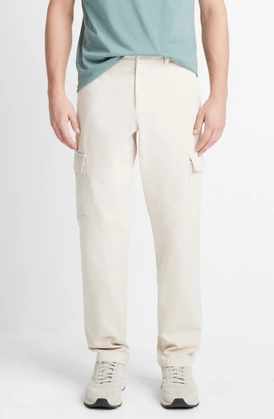 Shop Vince Straight Leg Garment Dyed Twill Cargo Pants In Deco Cream
