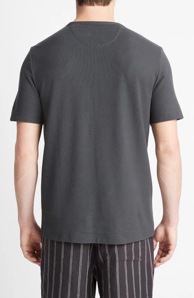 Shop Vince Pima Cotton Piqué T-shirt In Soft Black