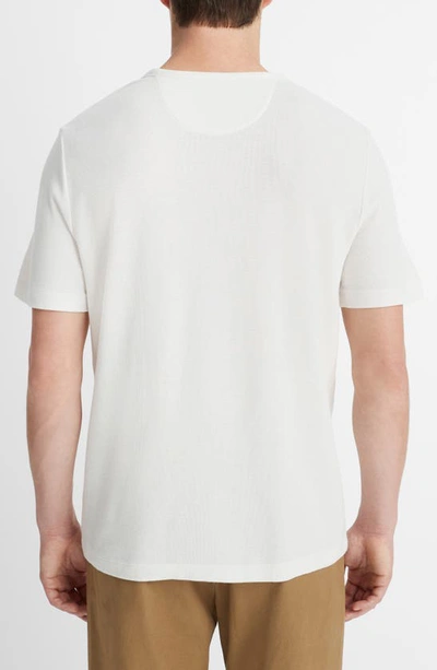 Shop Vince Pima Cotton Piqué T-shirt In Alabaster