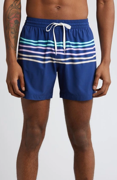 Shop Chubbies Classic Lined 5.5-inch Swim Trunks In The Moon Shadows