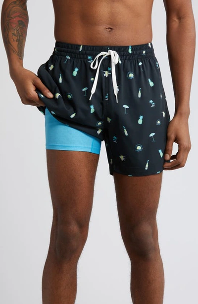 Shop Chubbies Classic Lined 5.5-inch Swim Trunks In The Beach Essentials