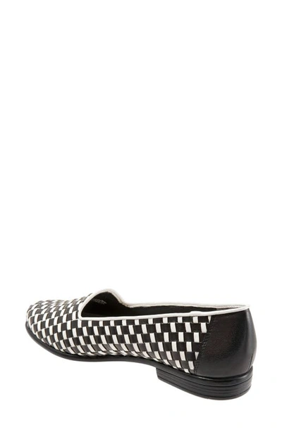 Shop Trotters Liz Slip-on Loafer In Black/ White Leather