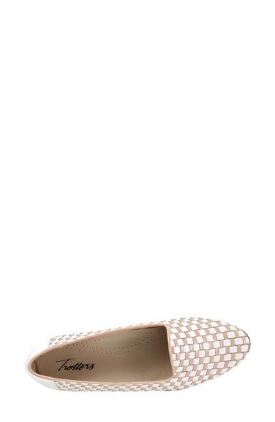 Shop Trotters Liz Slip-on Loafer In White/ Nude Leather