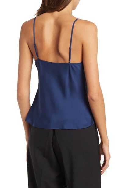 Shop Ramy Brook Abigail Cowl Neck Camisole In Spring Navy