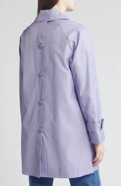 Via Spiga Balmacain Water Repellent Cotton Blend Coat In Lilac