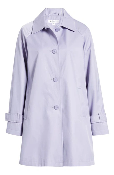 Shop Via Spiga Balmacain Water Repellent Cotton Blend Coat In Lilac