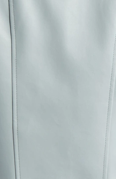 Via Spiga Faux Leather Jacket In Dove Grey