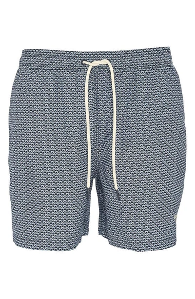 Shop Barbour Shell Swim Trunks In Navy